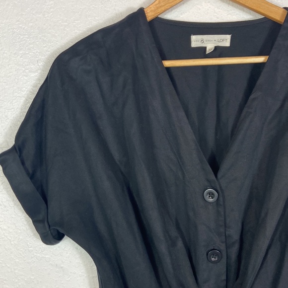 NWOT LOFT Black Short Romper with Pockets - Picture 2 of 9